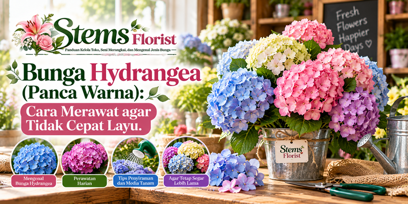 Bunga Hydrangea (Panca Warna) Cara Merawat agar Tidak Cepat Layu