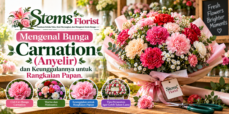 Mengenal Bunga Carnation (Anyelir) dan Keunggulannya untuk Rangkaian Papan